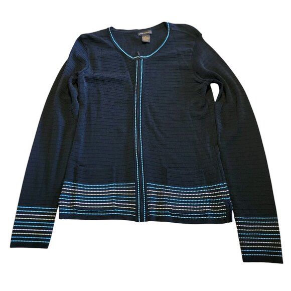 Grace Dane Lewis Sz‎ M Full Zip Light Cardigan Jacket Pockets Casual Career - Picture 1 of 8